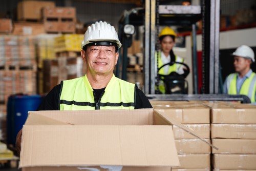 Warehouse Worker with a Smile